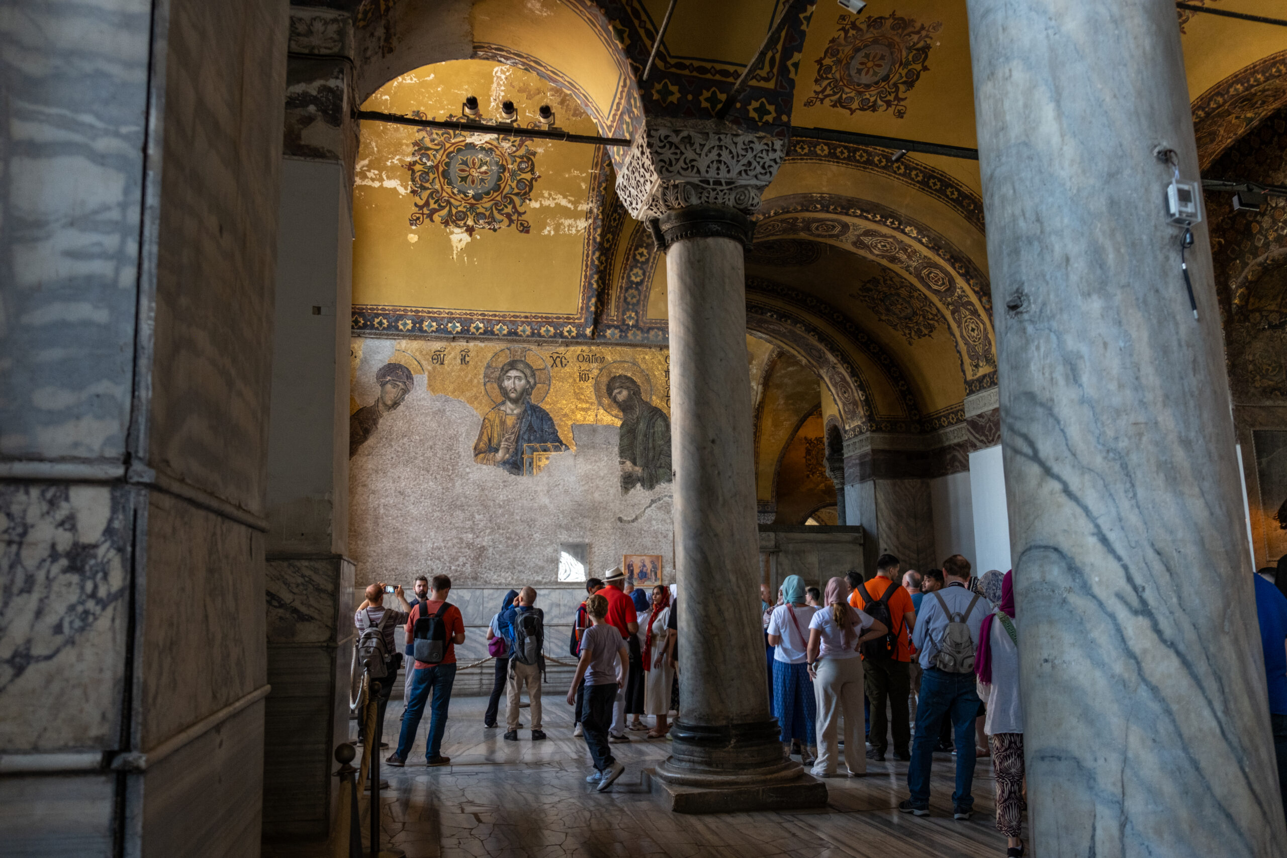 Istanbul Hagia Sophia golden mosaics