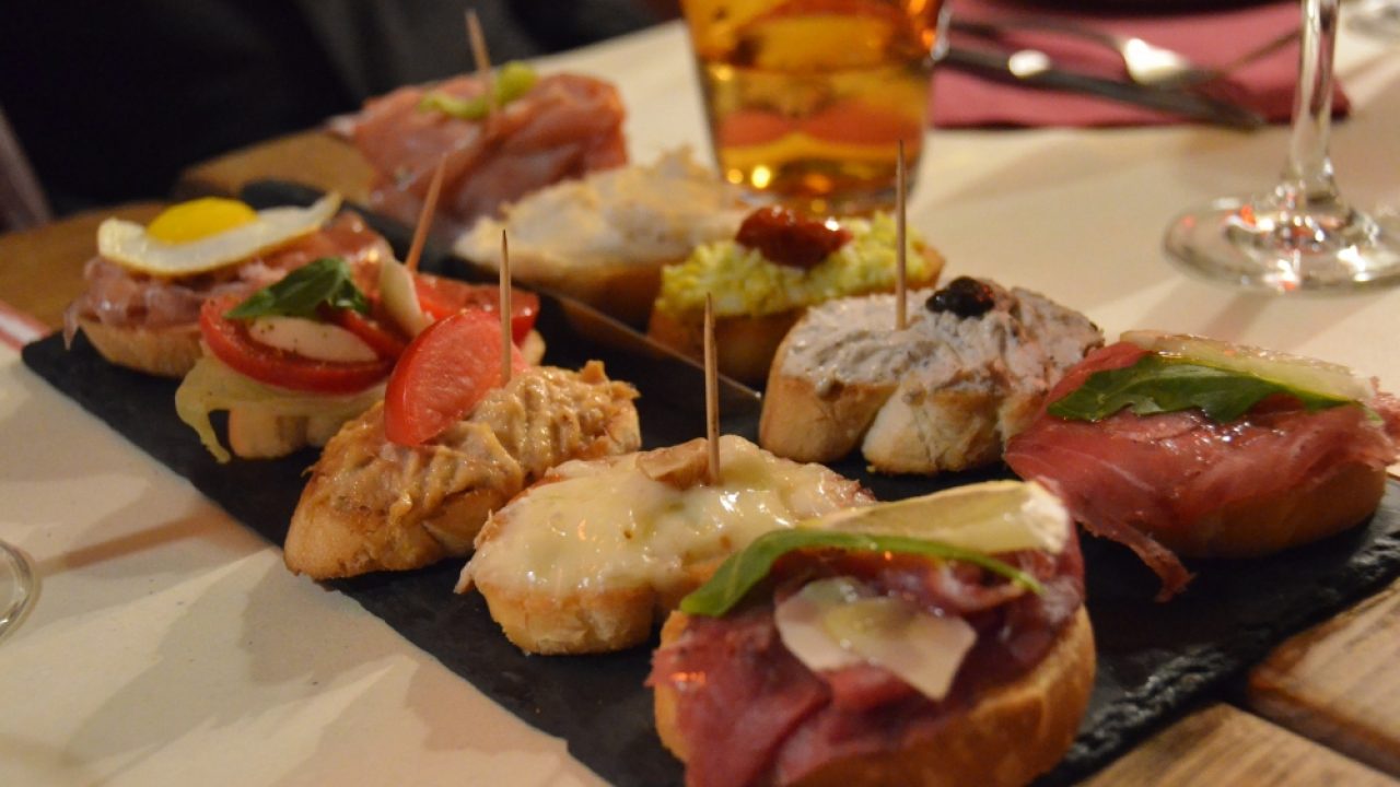a plate of food on a table