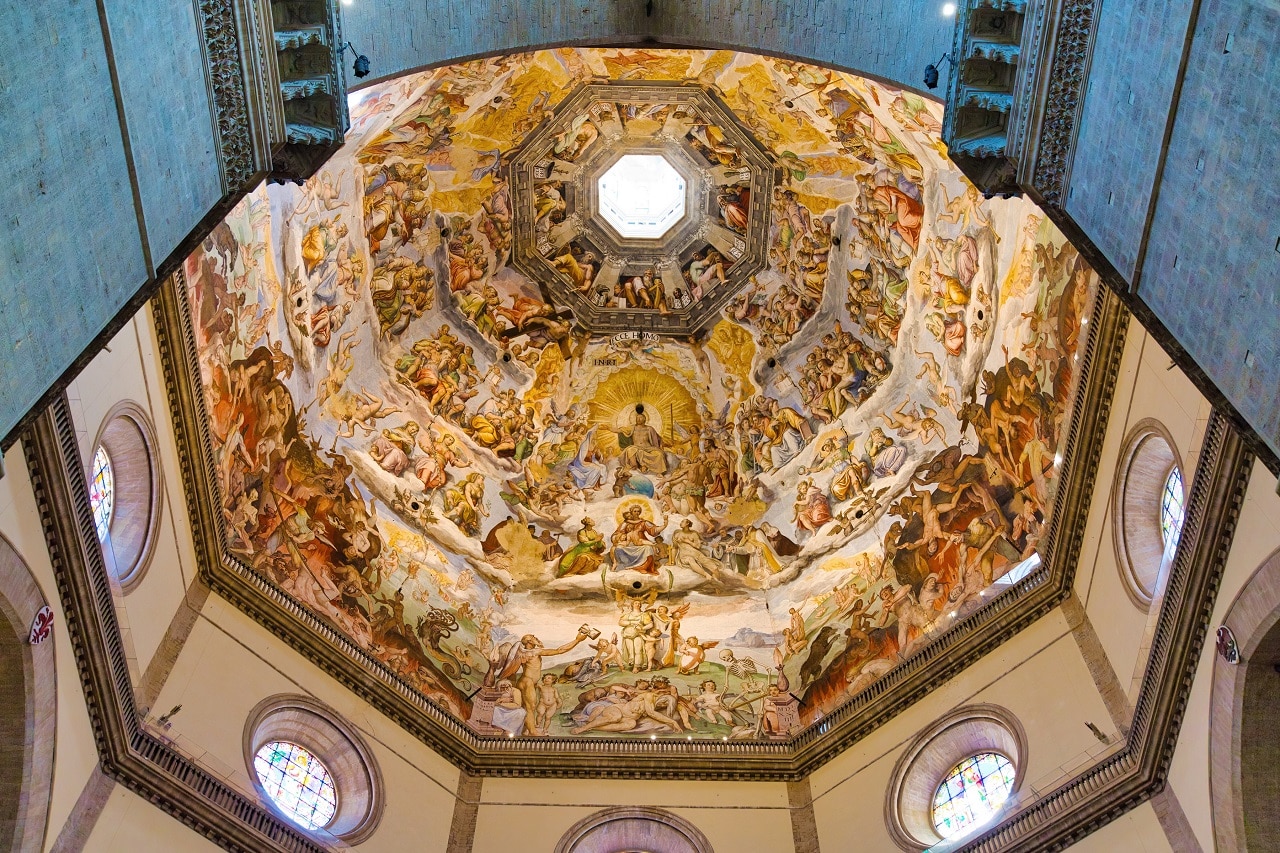 Florence,,Italy,-,June,06,,2019,,Painting,In,Firenze,Cathedral.