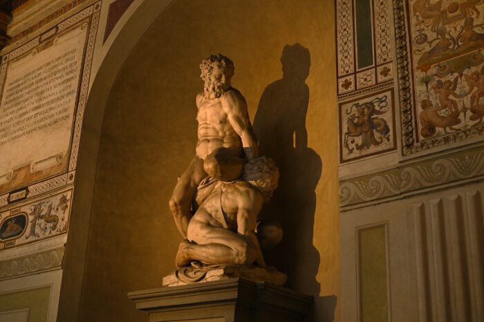 a statue of a man