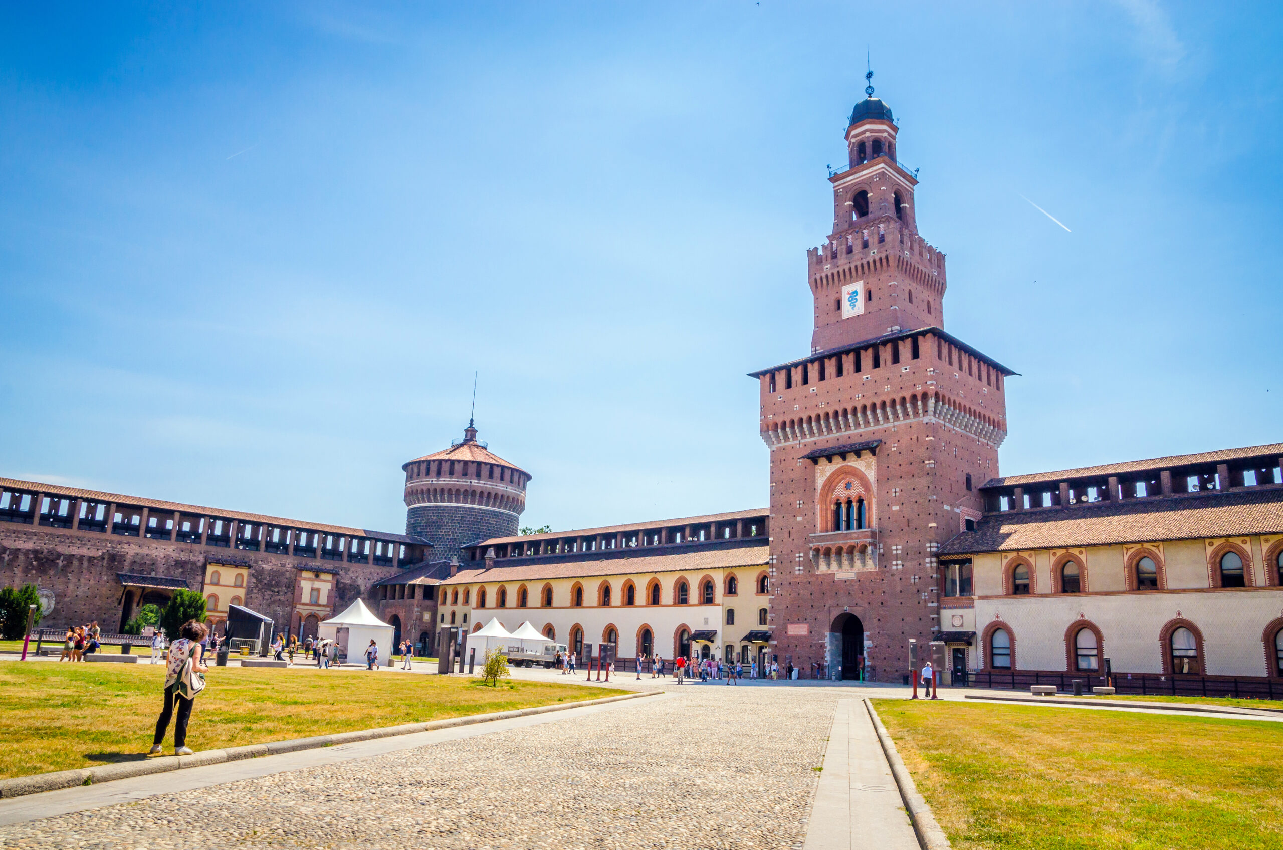 The,Sforza,Castle,-,Castello,Sforzesco,In,Milan,,Italy