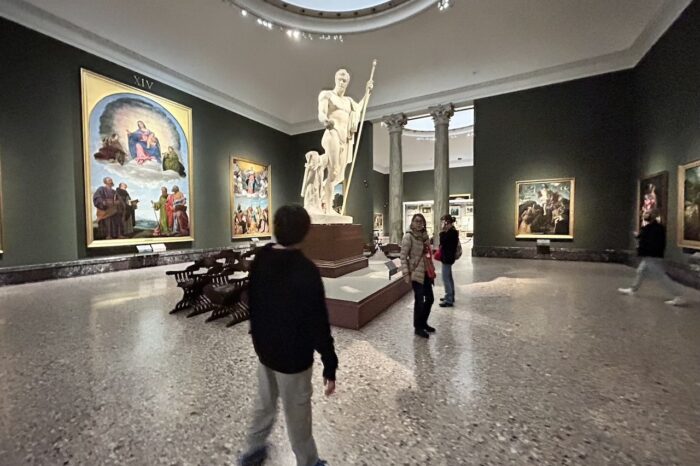 a person standing in a room