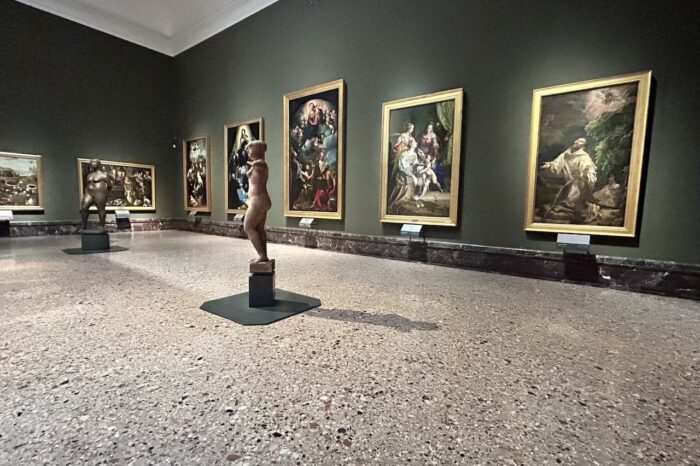 a person standing in a room