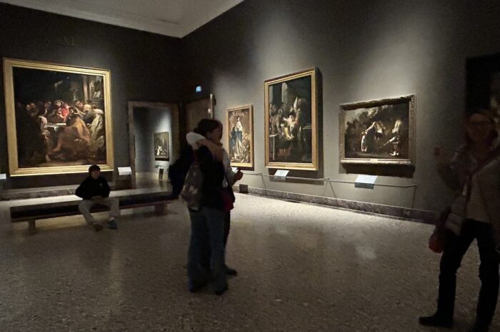 a person standing in a room