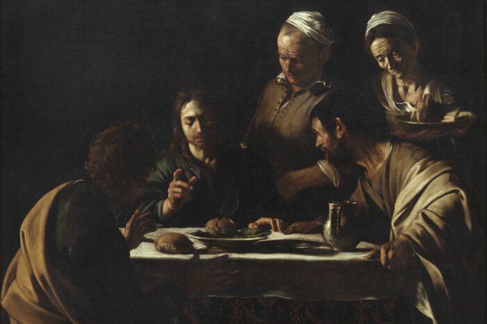 a group of people sitting at a table
