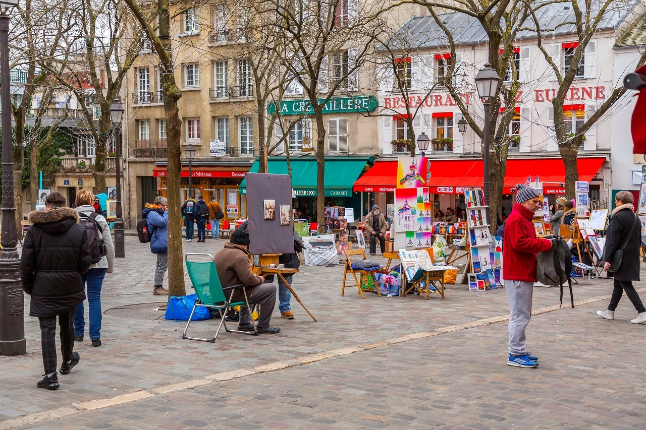 Paris,,France,-,Jan,22,,2022:,The,Place,Du,Tertre