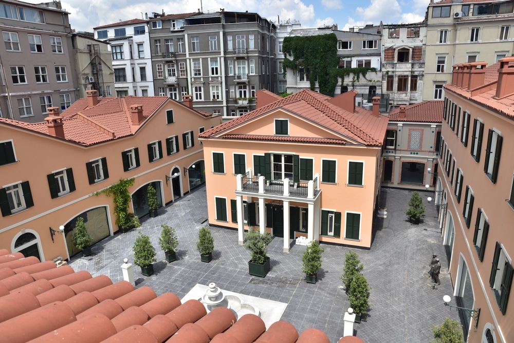 Courtyard of Pera museum in Istanbul