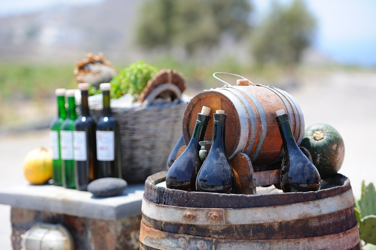 Athens wine bottles