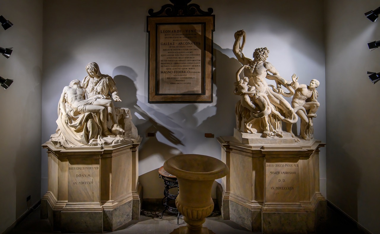 Milan,,Italy,-,17.10.2024:,Interior,Of,The,Biblioteca,And,Pinacoteca