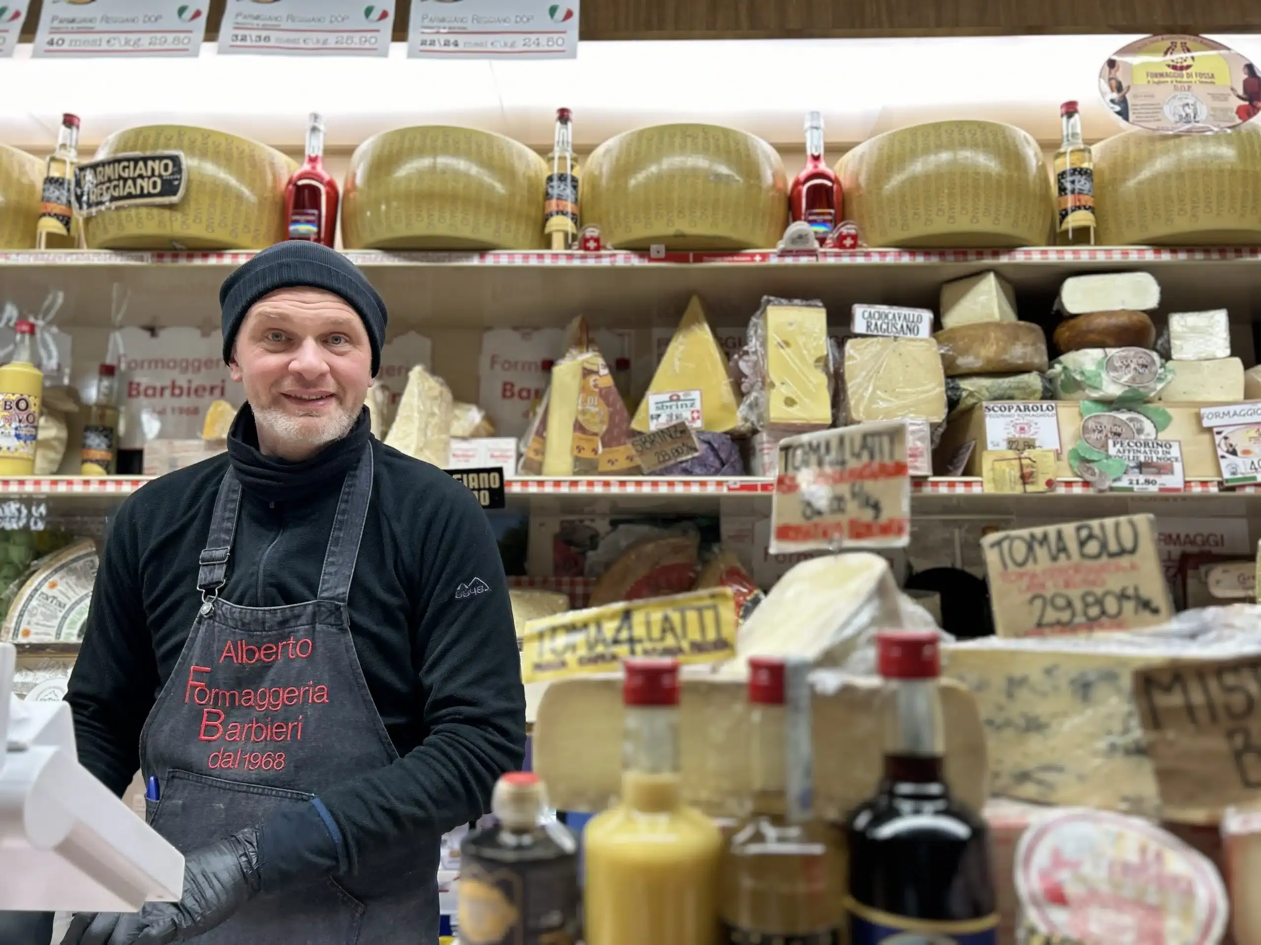 Local Italian food vendor during a small group cultural walking tour