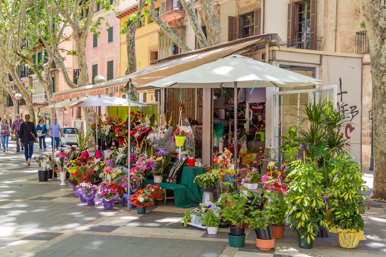 14,May,2016.,Flower,Shop,At,Rambla,Street,In,Palma