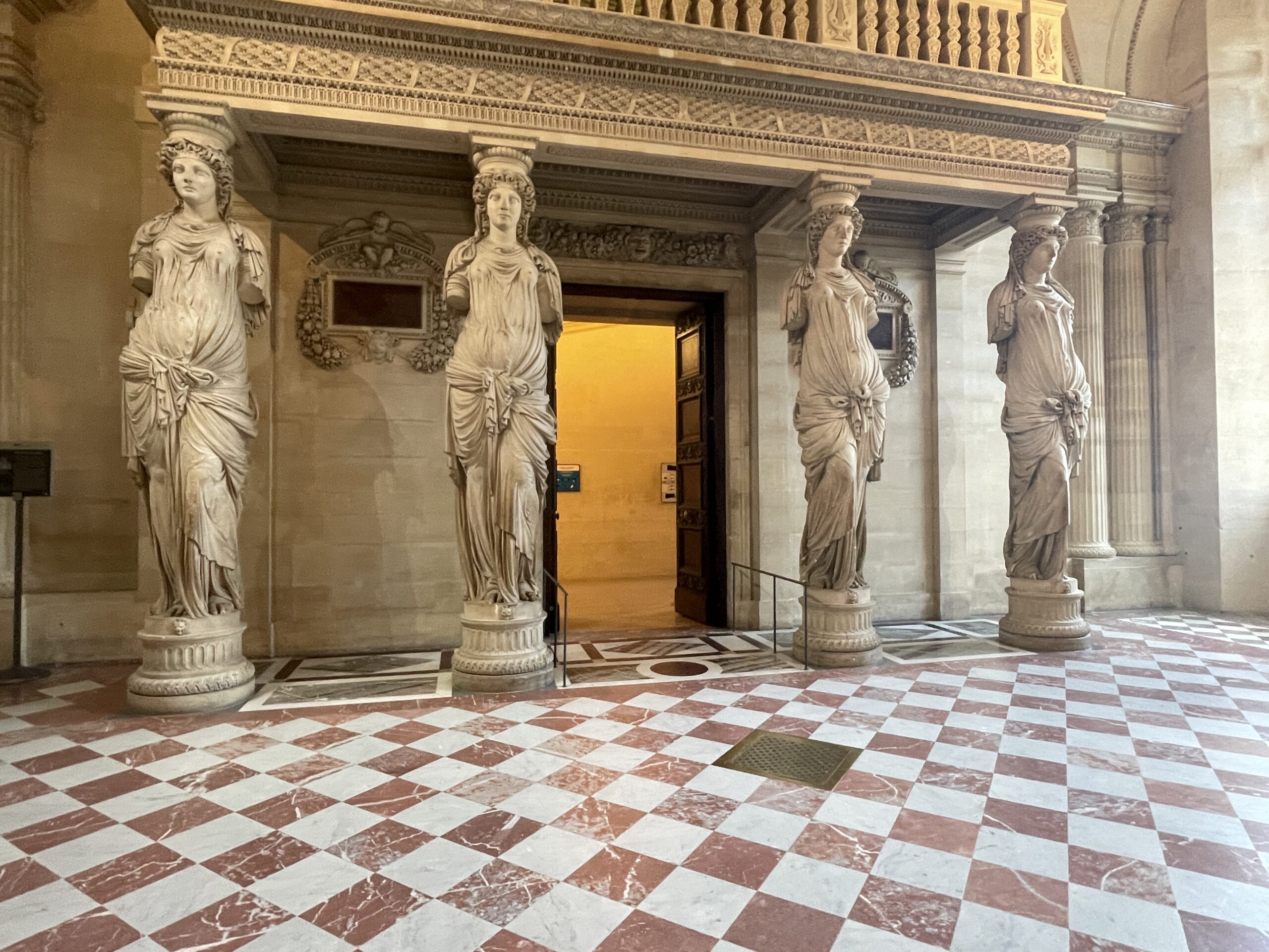 Salle des Caryatides with Jean Goujon’s caryatid statues in the Louvre, Paris